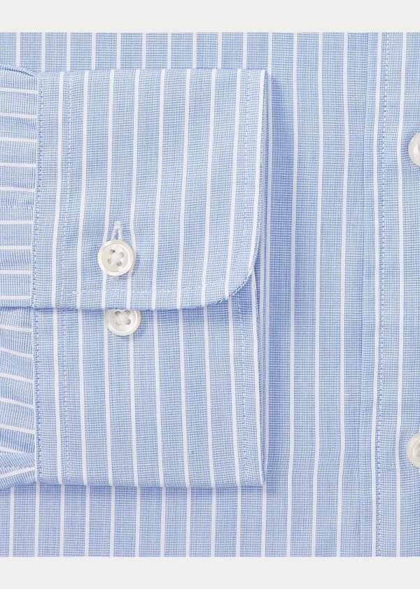 Camisa Polo Ralph Lauren Hombre Azules / Blancos - Regent Striped Cotton - THXDV0473